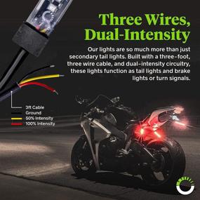 img 3 attached to 🏍️ Enhance Motorcycle Safety with 2pc 5" Red LED Turn Signal & Brake Tail Light Strip Kit – IP68 Waterproof, Single Row Design, 50% Running Light, 100% Brake/Turn Signals – Perfect for Motorcycle Trailer ATV