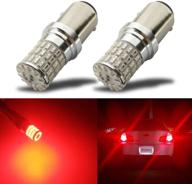 💡 ultra bright ibrightstar bay15d led bulbs 1157 2057 2357 7528 - tail brake lights replacement with brilliant red glow, 9-30v logo