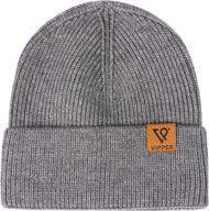 🧣 warm and stylish vipper men's knit skull cap: the perfect winter beanie hat for men and women логотип