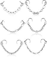 mtlee piercing jewelry stainless nostril logo