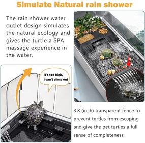 img 1 attached to 🐢 Binano Turtle Aquarium Tank Kit with Water Filter, High Anti-Escape Fence, Large Space, and Bonus Accessories – All-in-One Habitat for Terrapin Turtles, Reptile Terrarium – Perfect for Showering Turtles
