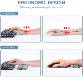 img 1 attached to Набор подставок для запястий клавиатуры и подставок для запястий мыши