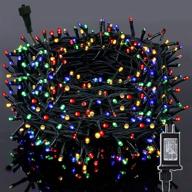 🎄 waterglide 98.5ft 300 led christmas decorative string lights, 8 lighting modes multi-colored fairy light - waterproof green wire for indoor outdoor christmas party garden wedding home decoration логотип