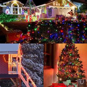 img 3 attached to 🎄 WATERGLIDE 98.5FT 300 LED Christmas Decorative String Lights, 8 Lighting Modes Multi-Colored Fairy Light - Waterproof Green Wire for Indoor Outdoor Christmas Party Garden Wedding Home Decoration