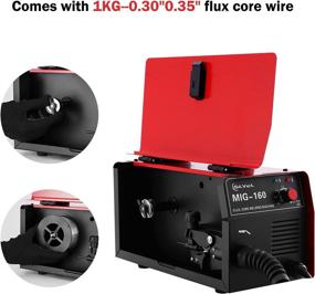 img 3 attached to 🔥 110V MIG Welder, 140Amp Flux Core Welding Machine - Portable, No Gas Welder with Automatic Feed, Welding Mask, Gun, Grounding Clamp & Brush for Home Welding (110V MIG Welder)