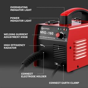img 2 attached to 🔥 110V MIG Welder, 140Amp Flux Core Welding Machine - Portable, No Gas Welder with Automatic Feed, Welding Mask, Gun, Grounding Clamp & Brush for Home Welding (110V MIG Welder)