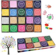 20 colorful finger ink pads for kids – washable craft stamps, paper, scrapbooking, wood fabric – gtlzlz logo
