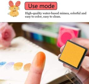 img 2 attached to 20 Colorful Finger Ink Pads for Kids – Washable Craft Stamps, Paper, Scrapbooking, Wood Fabric – Gtlzlz