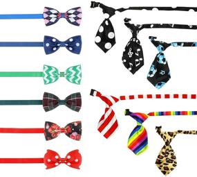 img 1 attached to 🎄 Winter Holiday Christmas Adjustable Bow Ties for Dogs and Cats - 30 Pieces Dog Ties Cat Bow Ties Collars for Small Medium Pets, Perfect for Holiday Decorations