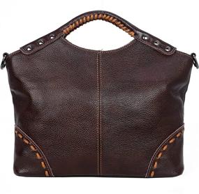 img 1 attached to 👜 Vintage Leather Shoulder Handbags Crossbody for Women - Handbags & Wallets