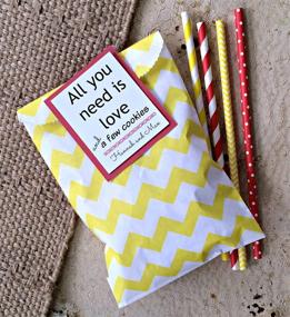 img 1 attached to Colorful Chevron and Polka Dot Paper Treat Sacks - 48 Pack, 5.5 x 7.5 Inches