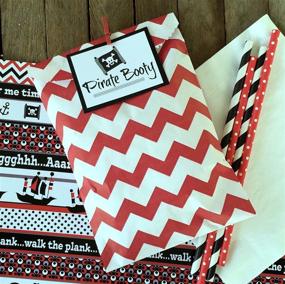 img 2 attached to Colorful Chevron and Polka Dot Paper Treat Sacks - 48 Pack, 5.5 x 7.5 Inches