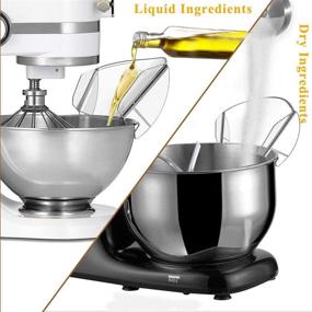 img 1 attached to 🥣 KitchenAid Bowl-Lift Stand Mixer Pouring Shield Attachment/Accessories - GUCHO Universal Pouring Chute (pouringA)