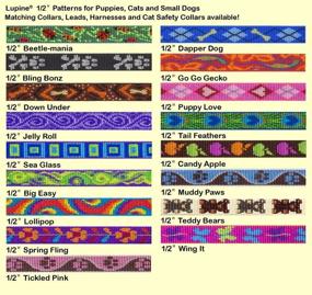 img 1 attached to Lupine Adjustable 1/2 Inch Dog Collar for Small Puppies - Puppy Love Design