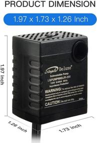 img 3 attached to Simple Deluxe LGPUMP80G 80 GPH Submersible Water Pump: Ideal for Fountains, Ponds, Aquariums and Hydroponics, with 6' Cord and 2 Threaded Nozzles - Versatile and Efficient - Black, 1-Pack