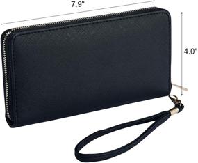 img 2 attached to 👛 Heaye Women's Double Emblem Wristlet Wallet - Handbags and Wallets