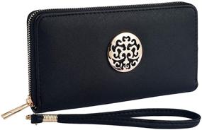 img 3 attached to 👛 Heaye Women's Double Emblem Wristlet Wallet - Handbags and Wallets