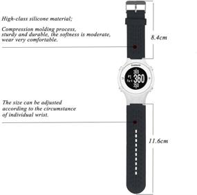 img 2 attached to 🏌️ Premium Silicone Wristband Replacement for Garmin Approach S2/S4 GPS Golf Watch
