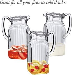 img 2 attached to 🥤 Fantastic Abby - Quadly Bandly - Clear Acrylic Pitcher (64 oz), Plastic Pitcher with Lid, BPA-Free and Shatter-Proof, Perfect for Iced Tea, Sangria, Lemonade, and More