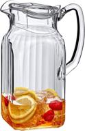 🥤 fantastic abby - quadly bandly - clear acrylic pitcher (64 oz), plastic pitcher with lid, bpa-free and shatter-proof, perfect for iced tea, sangria, lemonade, and more logo