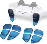 🎮 clear blue playvital 2 pair shoulder button extenders for ps5 controller - enhance gaming experience and adjusters for playstation 5 controller логотип