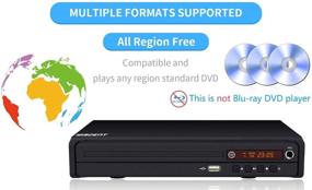 img 1 attached to 📀 Ultimate Compact DVD Player for TV - Multi-Region, MP3, DVD CD - HDMI/AV/USB/MIC - Perfect for Home Entertainment (not Blu-ray DVD Player)