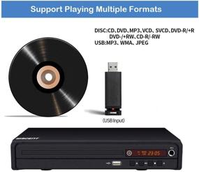 img 3 attached to 📀 Ultimate Compact DVD Player for TV - Multi-Region, MP3, DVD CD - HDMI/AV/USB/MIC - Perfect for Home Entertainment (not Blu-ray DVD Player)
