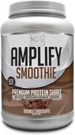 🍫 nds nutrition amplify smoothie premium whey protein powder shake - enhanced with greens, amino acids for lean muscle building, strength gain, fat loss, and lasting energy - double chocolate flavor (30 servings) logo