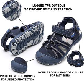 img 2 attached to 👟 Ahannie Outdoor Sandals: Functional Toddler Little Boys' Shoes for Sandals