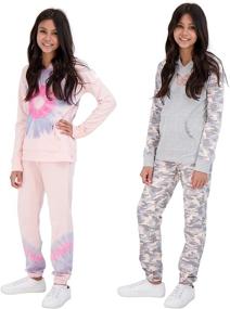 img 3 attached to Ultra-Comfort Star Ride Sweatpants Sweatshirt: Blue and Black Girls' Clothing for Optimal Style and Comfort