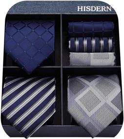 img 4 attached to 👔 HISDERN Elegant Collection Classic Necktie: A Must-Have Men's Accessory for a Distinguished Look