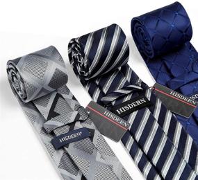 img 1 attached to 👔 HISDERN Elegant Collection Classic Necktie: A Must-Have Men's Accessory for a Distinguished Look