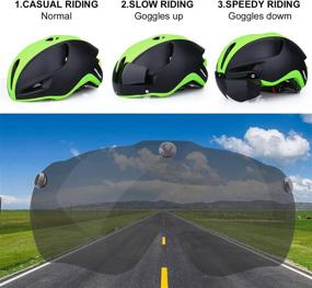 img 2 attached to 🚴 Shinmax SM-T88 Adult Bike Helmet: Removable Goggles, USB Rechargeable Light, Adjustable Size - Ideal for Road & Mountain Biking