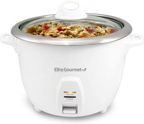 img 2 attached to Elite Gourmet Stainless Steel Inner Pot Electric Rice Cooker - Makes Soups, Stews, 🍚 Grains, Cereals - Keep Warm Feature - 10 cups cooked (5 Cups uncooked) - White