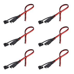 img 4 attached to Automotive Battery Quick Disconnect Pigtail Wire Harness with Dust Cap - SAE Connector DC Power Extension Cable (16 AWG), 6 Pcs, 1.2 Foot Length