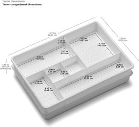 img 1 attached to 🗄️ Efficient Drawer Organization with madesmart Two-Piece Drawer Organizer - White: The Ultimate Value Collection with 12-Compartments for Easy Storage of Objects of Various Sizes, BPA-Free and Effortless to Clean