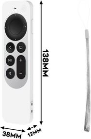 img 2 attached to Seltureone 2021 Apple TV 4K Siri Remote Cover - Silicone Protective Case Sleeve for 2021 Apple TV HD Siri Remote (2nd Generation) - Shock Absorption Washable - White