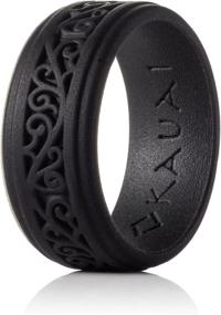 img 4 attached to KAUAI Silicone Wedding Band for Men: Sleek, Classy, and Solid - Elevated Comfort and Timeless Elegance for Pro-Athletic Performance