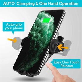 img 3 attached to 🚗 KIMWEI Wireless Car Charger: Fast Qi Charging Auto Clamping Mount Compatible with iPhone, LG, Samsung - Windshield Dashboard or Air Vent Phone Holder!