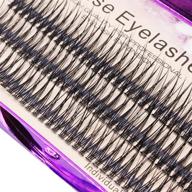 🐠 handmade fish tail false lahses thick natural long black individual false eyelashes - scala 120pcs 0.10mm thickness, extensions for makeup, fake eye lashes, 16mm length logo