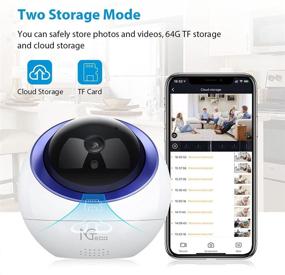 img 1 attached to NGTeco WiFi Baby Monitor and Pet Camera for Home Security - 1080P Pan Tilt Indoor IP Nanny Camera with Night Vision, 2-Way Audio, Motion Detection, and 24/7 Live Video