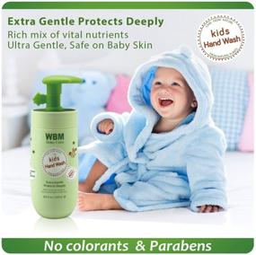 img 3 attached to Премиум WBM Care Baby 8617-3PK Натуральное жидкое мыло для рук-мед, пшеница и органическое оливковое масло, (набор из 3), 6,8 унций, 6 унций - Нежный и питательный уход за кожей вашего малыша