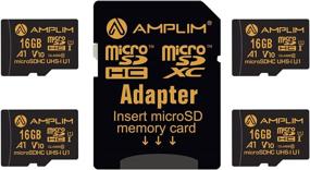 img 2 attached to 💾 Amplim 16GB Micro SD Card 4 Pack with Memory Adapter - MicroSDHC Class 10 UHS-I U1 V10 TF Extreme High Speed Compatible with Nintendo-Switch, GoPro Hero, Raspberry Pi, Galaxy Phone, Camera, Tablet, PC