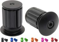 🚲 enhance your bike experience with domain cycling aluminum handlebar bar end plugs: expanding adjustable locking caps for road bicycle, mountain bmx, mtb, and fixie logo