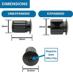 img 3 attached to 🚲 Enhance Your Bike Experience with Domain Cycling Aluminum Handlebar Bar End Plugs: Expanding Adjustable Locking Caps for Road Bicycle, Mountain BMX, MTB, and Fixie