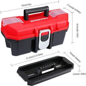img 3 attached to WORKPRO Portable Removable Toolbox Organizer