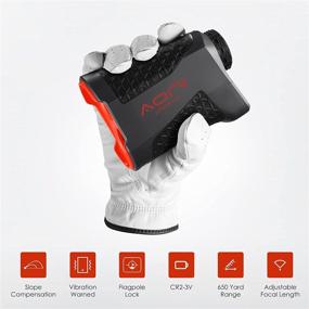 img 3 attached to 🏌️ AONI Golf Rangefinder Laser: Flag-Lock, Slope, 650 Yard Distance Measuring Hunting Tool with Battery, 6X Magnification and Continuous Scan