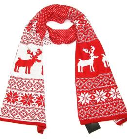 img 4 attached to Christmas Scarfs Men Women Snowflake Men's Accessories for Scarves