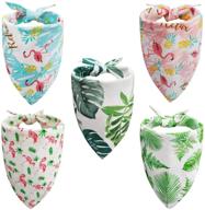 🐶 adjustable dog bandanna and summer scarf by vaburs - washable bibs for small, medium, and large dogs логотип