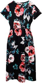 img 2 attached to Stylish Floral Maxi Dress with Pockets for Girls' Casual Summer Looks